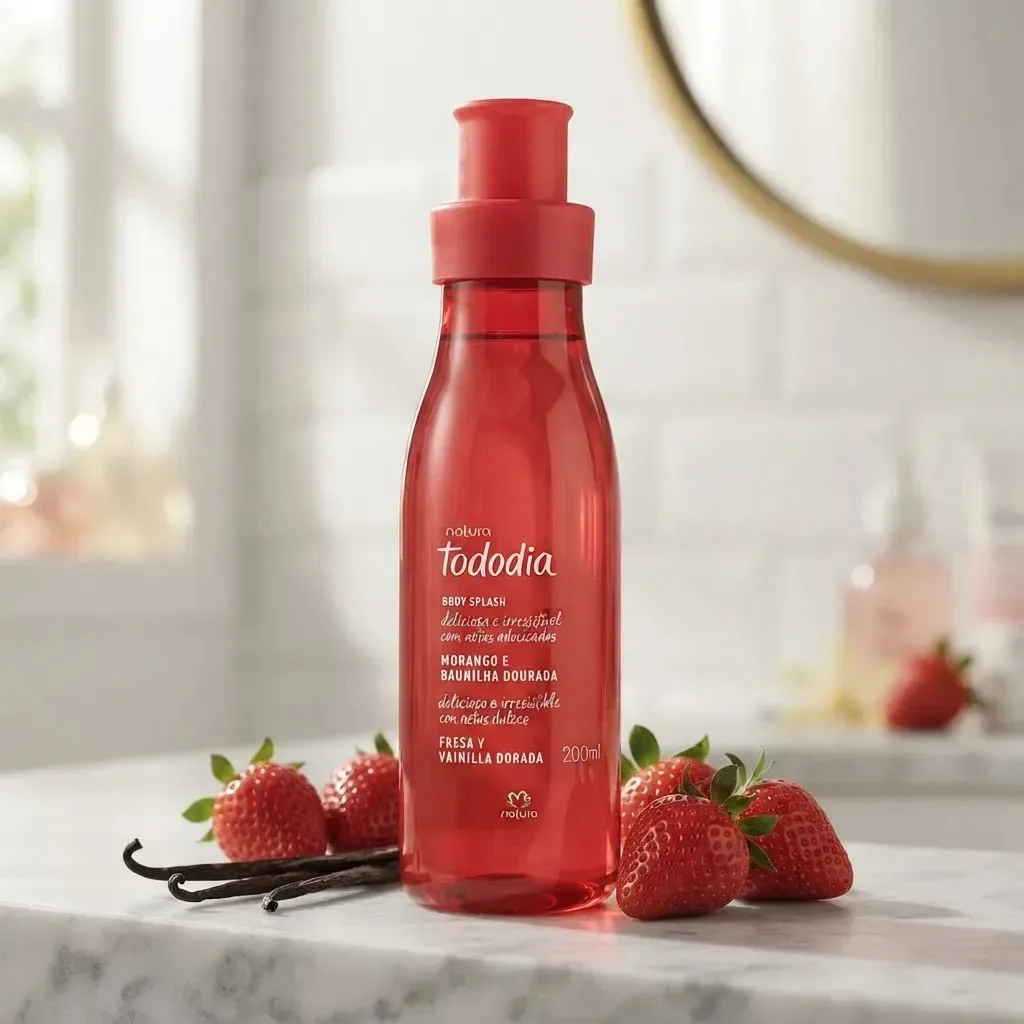Body Splash Todo Dia Morango e Baunilha Dourada · 200 ml