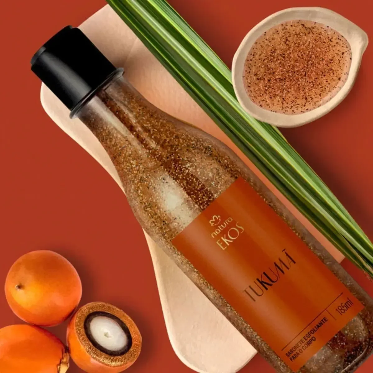 Sabonete Líquido Esfoliante Ekos Tukumã · 185 ml