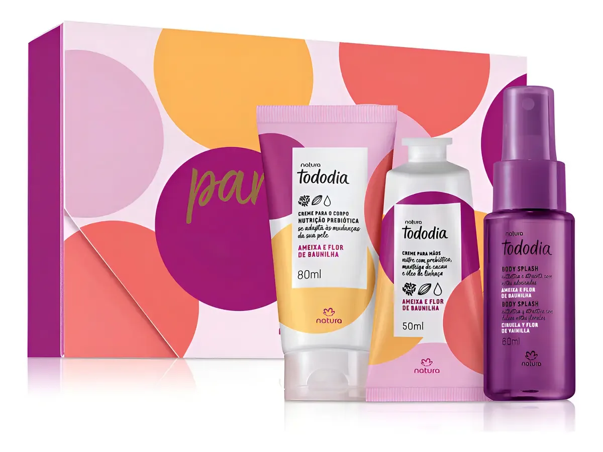 Kit Parabés Todo Dia Desodorante/Body Splash/Creme Mãos · 80/60/50 ml